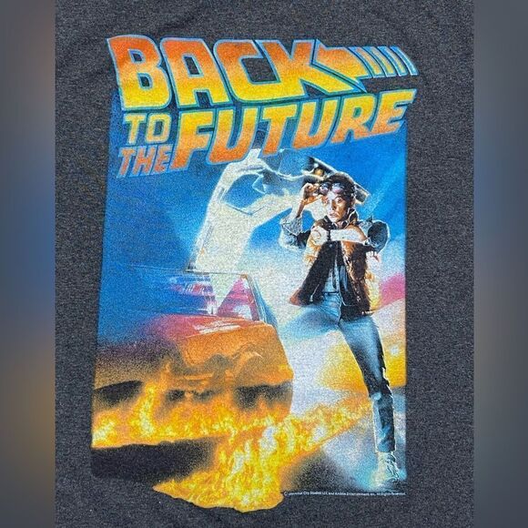 Back To The Future Men’s Unisex Gray Movie Poster Graphic Shirt Sz M - Picture 5 of 8